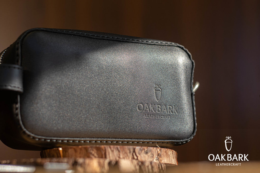 OAKBARK_LEATHERCRAFT_Leather_Black Dopp Kit – OakBark Leathercraft