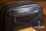 Load image into Gallery viewer, Double Zipper Black Dopp Kit
