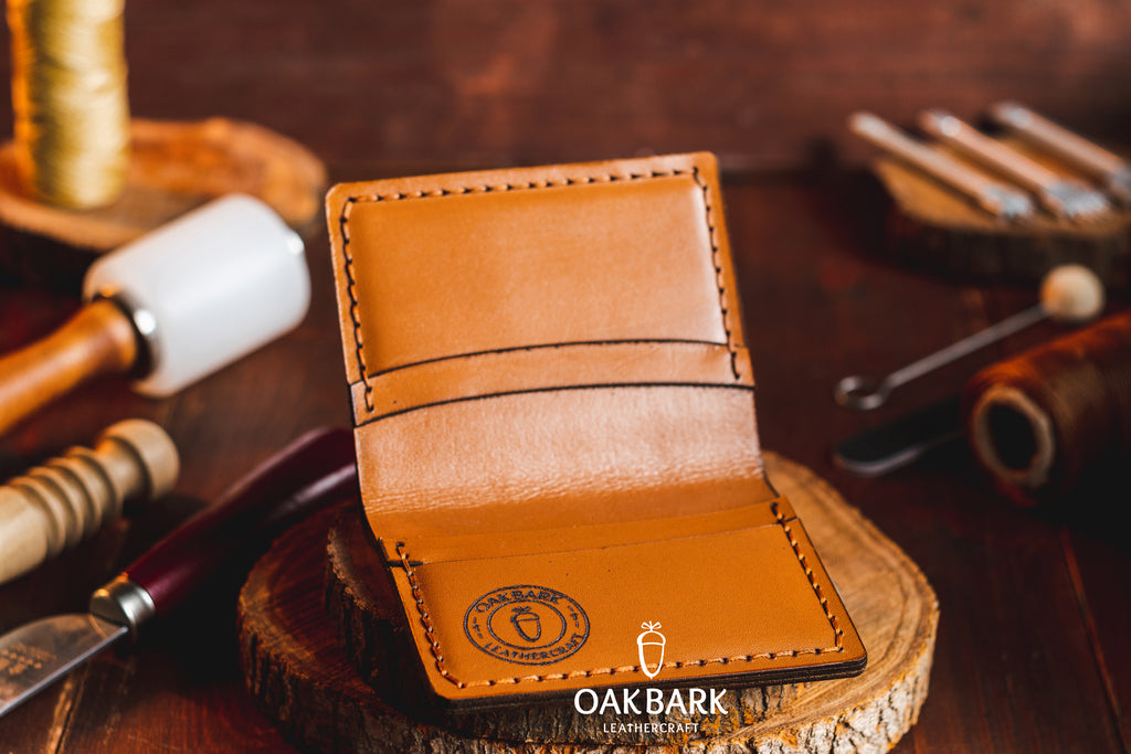 Oak Bark Leather Billfold Wallet